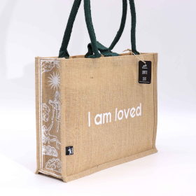 5x Hop Hare Jute Big Bag - Ich bin geliebt