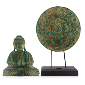 Buddha Feng Shui Set - Mandala - Grün