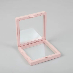 10x Kleines 3D-Schweberahmen-Display 7x7cm - Rosa