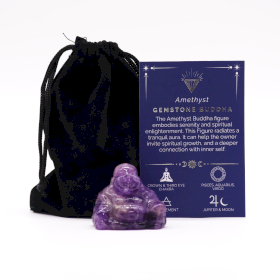 Edelstein Kleiner Buddha - Amethyst 35x40x23mm