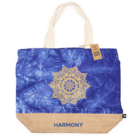 4x Ganz natürliche Tasche - Blue Stonewash - Mandala - Harmonie